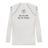 Roll Gear Tap Hype Rash Guard - Blue/White, Men's, back view.