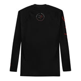 Roll Gear Embrace the Chaos Rash Guard – Black – Men’s, back view, all-over print.