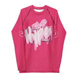 Roll Gear Girls on the Mat Tap Hype Long Sleeve BJJ Rash Guard – Women's, front view, additional angle.
