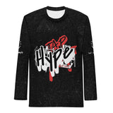 Roll Gear Tap Hype Rash Guard, front view, all-over print.