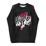 Roll Gear Tap Hype Pink Edition Long-Sleeve BJJ Rash Guard, front view, additional angle.