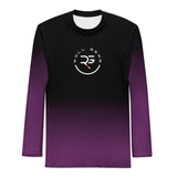 Roll Gear Purple Fade Long Sleeve Rash Guard - Purple/Black - Men's, front view.