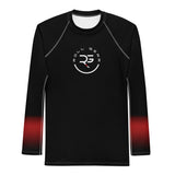 Roll Gear Black Fade Long Sleeve Rash Guard - Black, Men's, front view.
