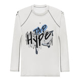Roll Gear Tap Hype Rash Guard - Blue/White, Men's, front view.