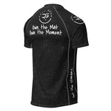 Roll Gear Tap Hype Short Sleeve Rash Guard – Black – Men’s, back view, all-over print.