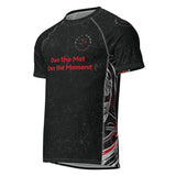 Roll Gear Evolve or Repeat Short Sleeve Rash Guard - Black & Red, front view.