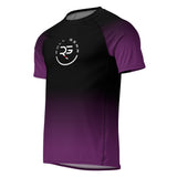 Roll Gear Brown Fade Short Sleeve Rash Guard - Brown/Black, Adult, front view.