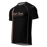 Roll Gear Bows Short Sleeve Rash Guard - Black, Women's, front view.