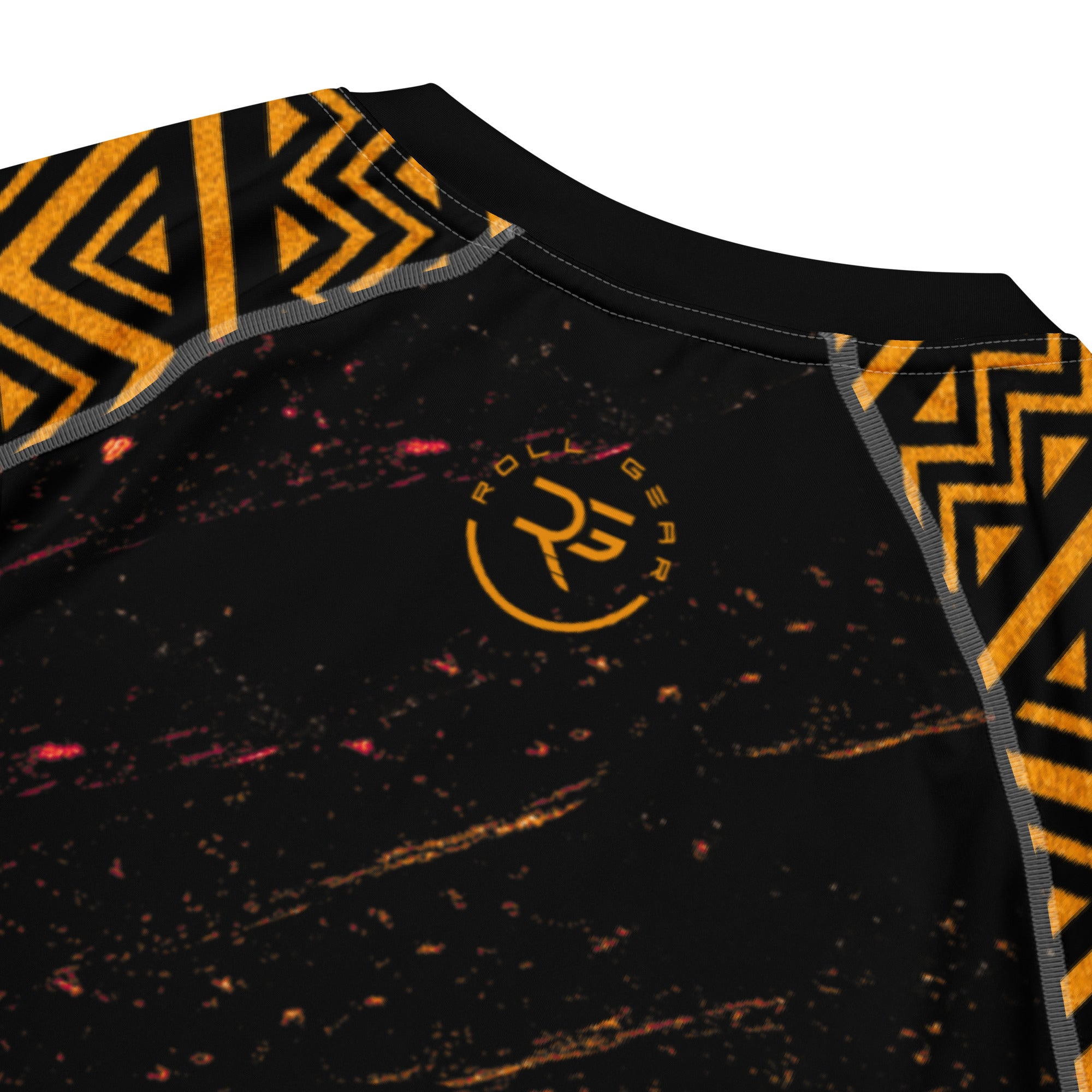 Roll Gear Jaguar – Short Sleeve Rash Guard, fabric detail view.