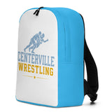 Centerville Wrestling Everyday Backpack, left side view.