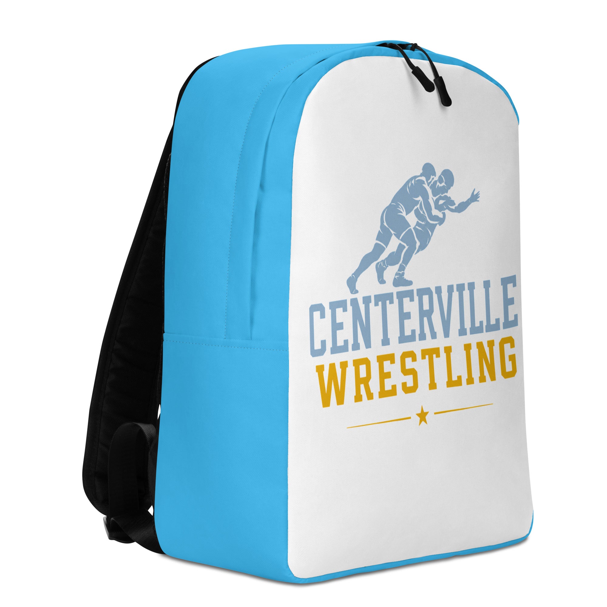 Centerville Wrestling Everyday Backpack, right side view.