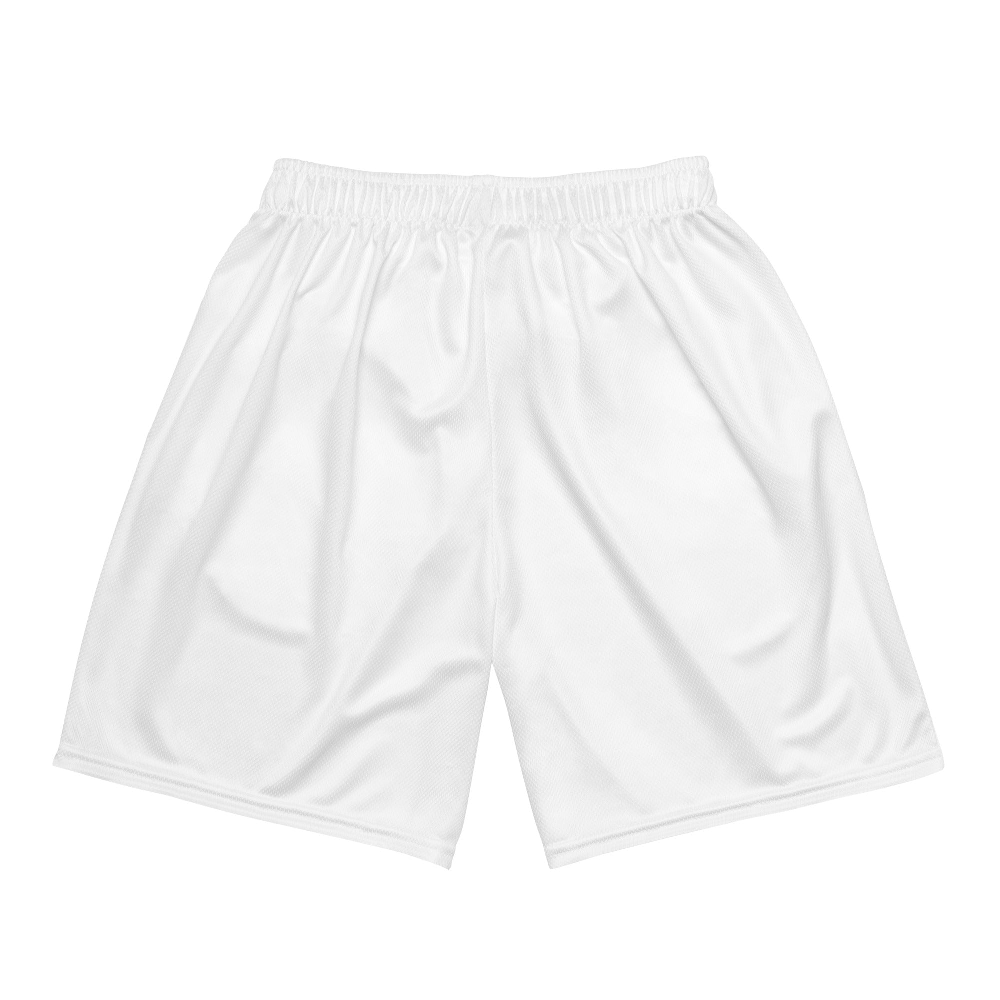 Roll Gear Centerville Wrestling Mesh Training Shorts - White, back view.