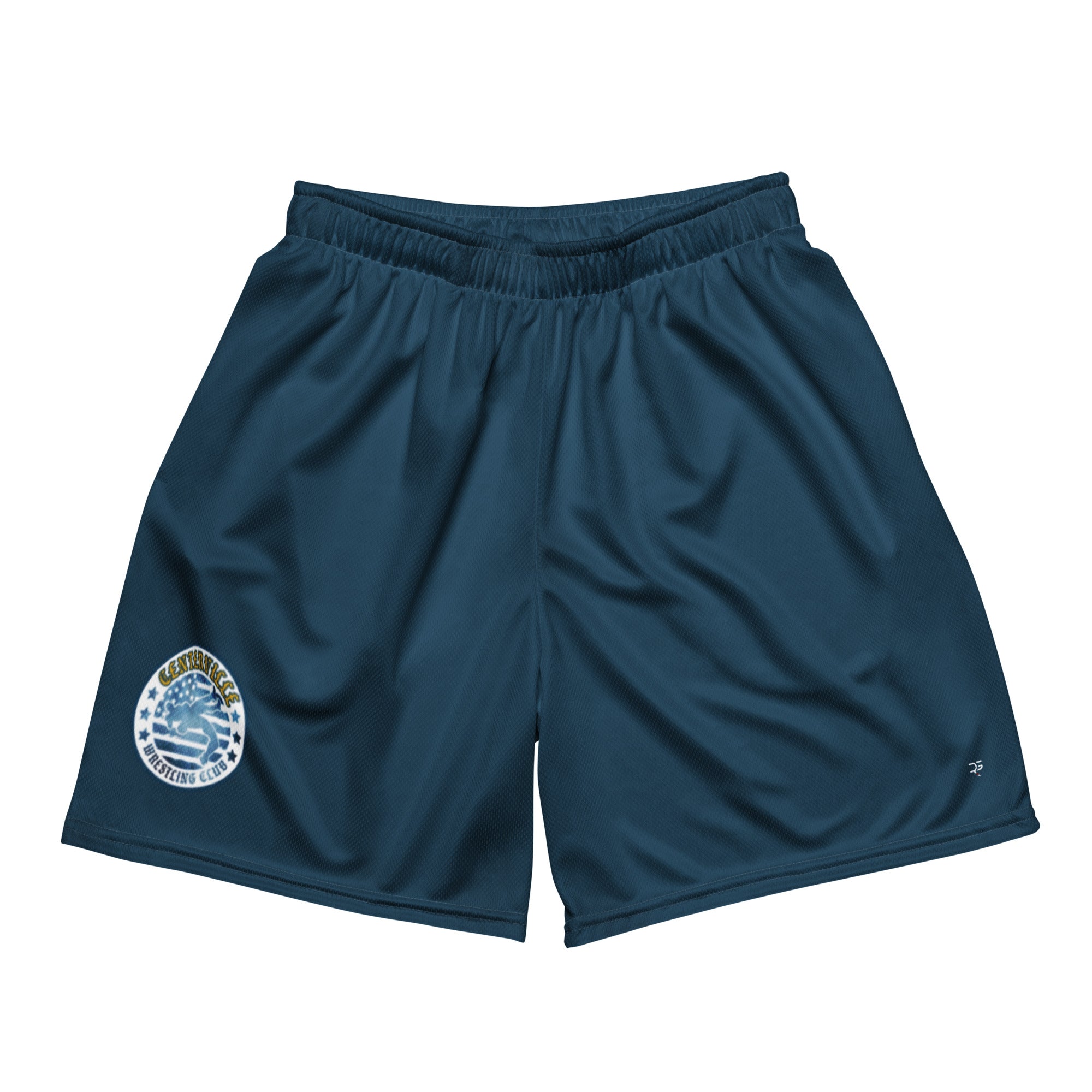 Roll Gear Centerville Wrestling Mesh Training Shorts - Navy, front view.