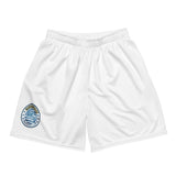 Roll Gear Centerville Wrestling Mesh Training Shorts - White, front view.