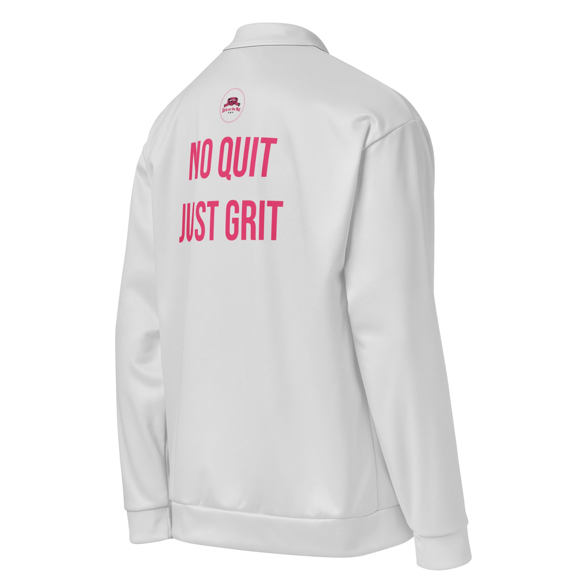 Roll Gear Girls on the Mat Bomber Jacket, right-back view.