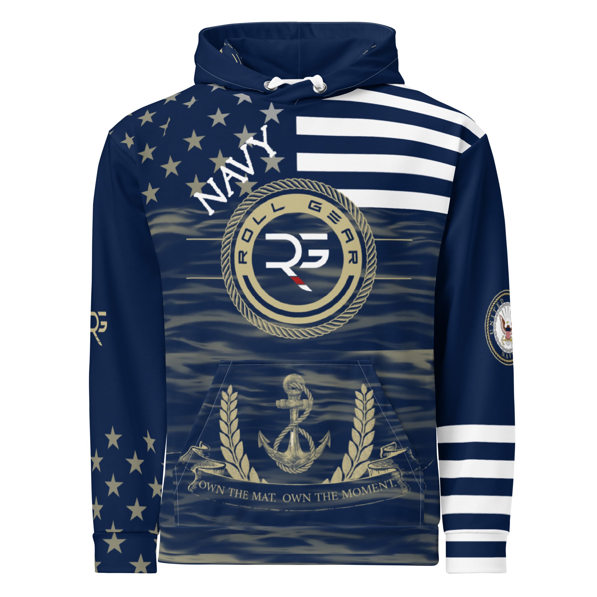 Roll Gear U.S. Navy Edition Hoodie, front view.