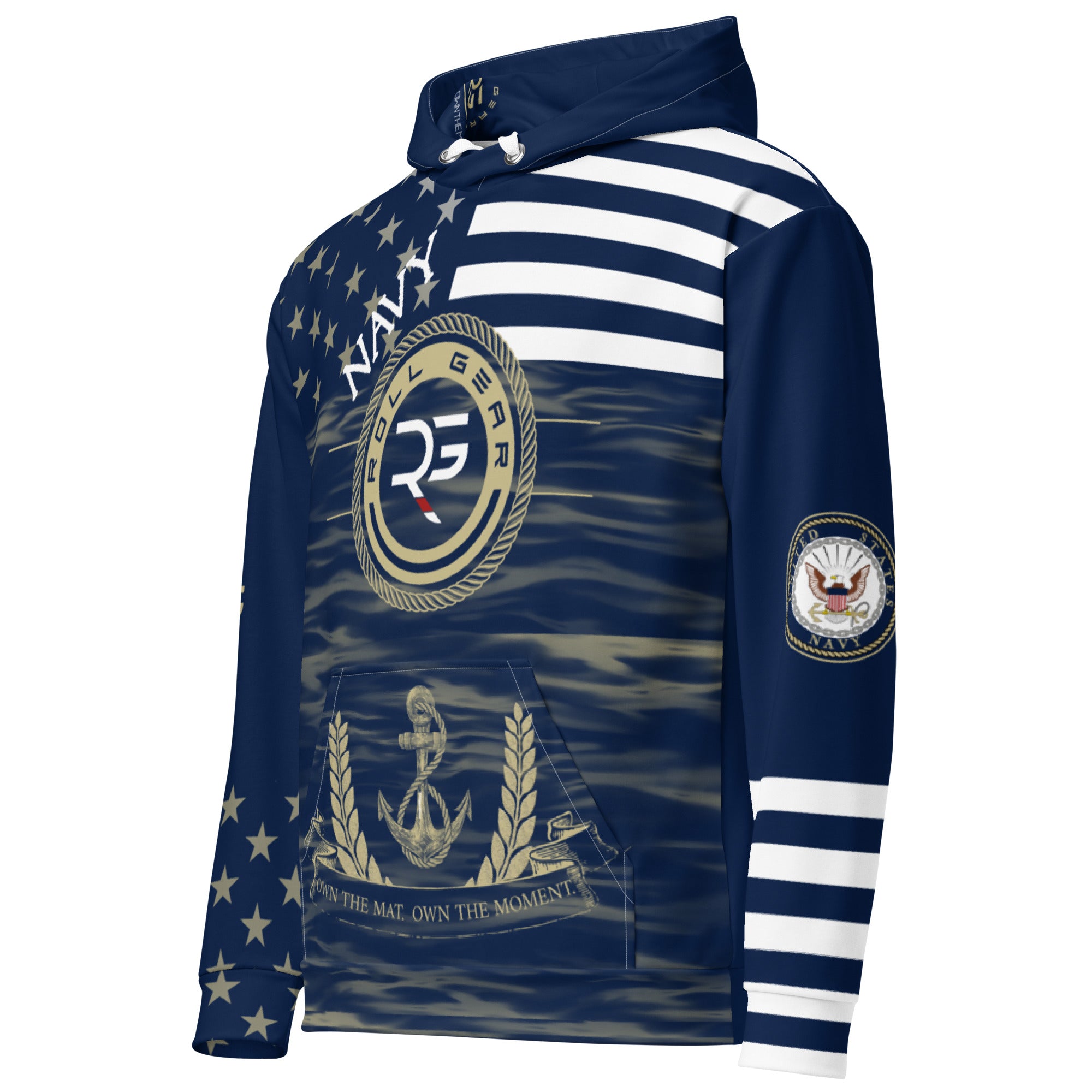 Roll Gear U.S. Navy Edition Hoodie, left-front view.