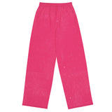Roll Gear Wide-Leg Training Pants - Hot Pink, back view.