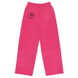 Roll Gear Wide-Leg Training Pants - Hot Pink, front view.
