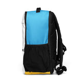 Centerville Wrestling Travel Backpack, left side view.