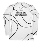 Roll Gear White Swirl Rash Guard - White/Black, Women's, back view.