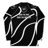 Roll Gear Black Swirl Rash Guard - Black/White, Women's, back view.