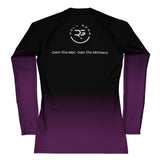 Roll Gear Purple Fade Long Sleeve Rash Guard - Purple/Black, Women's, back view.