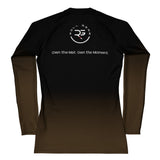 Roll Gear Brown Fade Long Sleeve Rash Guard - Brown/Black, Women's, back view.