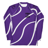 Roll Gear Purple Swirl Rash Guard - Purple/White, Women's, front view.