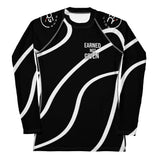 Roll Gear Black Swirl Rash Guard - Black/White, Women's, front view.