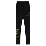Roll Gear Youth Marines Gold Compression Spats, back view.