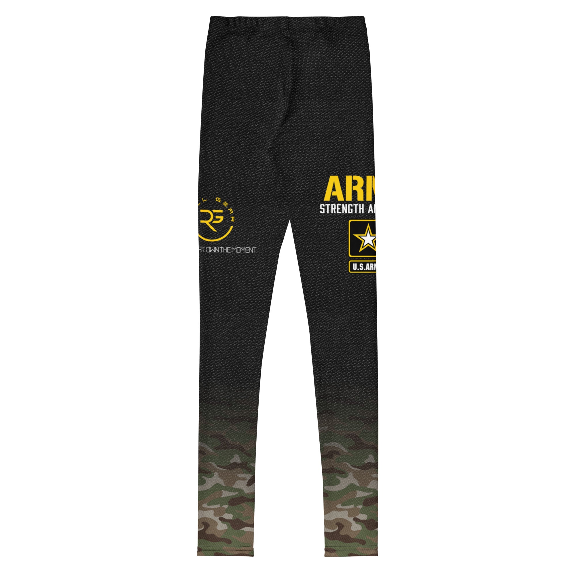 Roll Gear Youth Army Classic Compression Spats, back view.