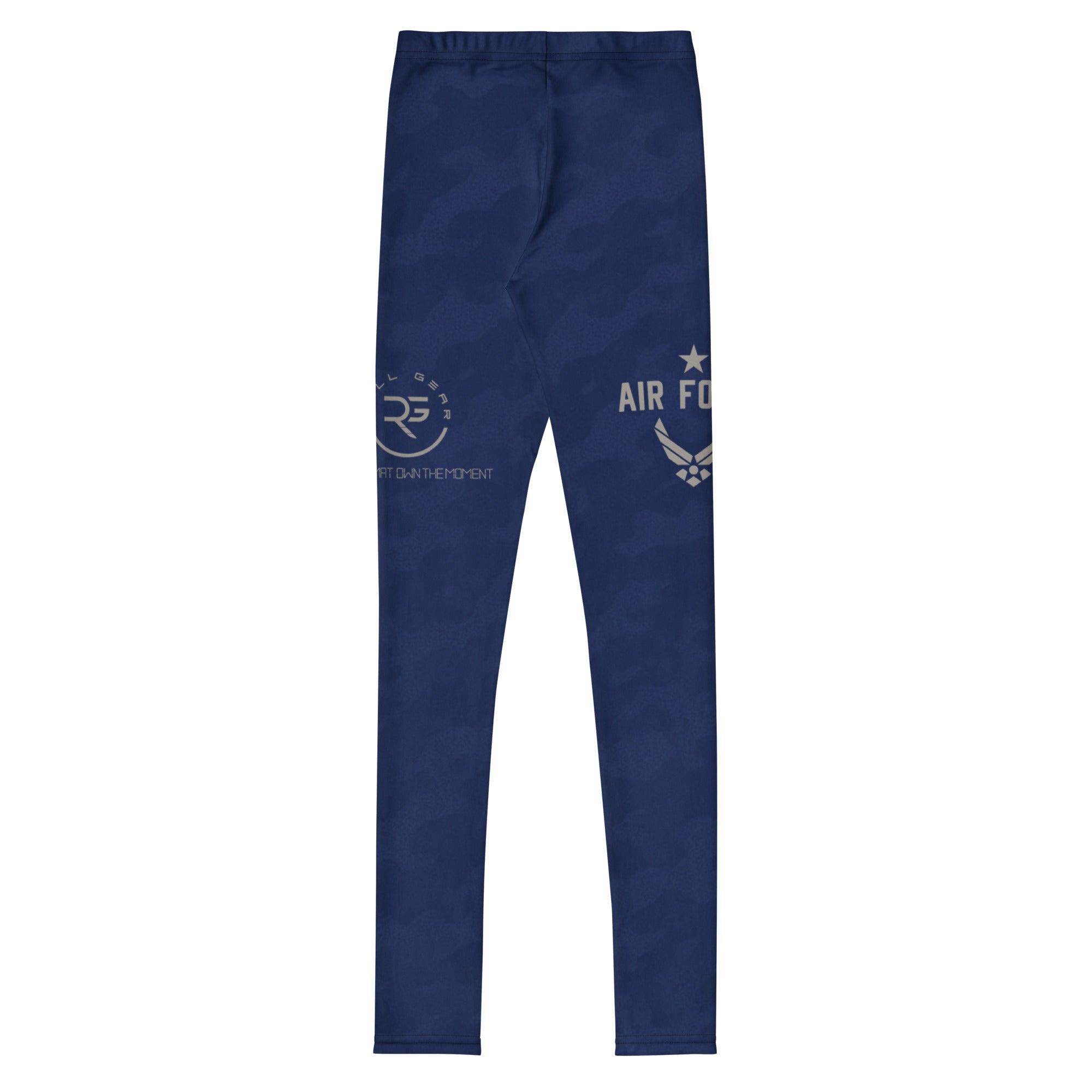 Roll Gear Youth Air Force Compression Spats - Navy, back view.
