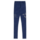 Roll Gear Youth Air Force Compression Spats - Navy, back view.