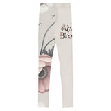 Roll Gear Signature Always Blooming Spats - Vintage Rose, Youth Leggings, back view.