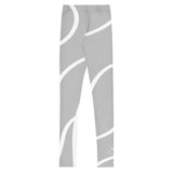 Roll Gear Grey Swirl Spats - Grey/White, Youth, back view.