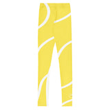 Roll Gear Yellow Swirl Spats - Yellow/White, Youth, back view.