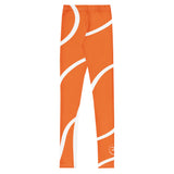 Roll Gear Orange Swirl Spats - Orange/White, Youth, back view.