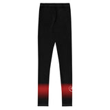 Roll Gear Black Fade Training Spats – Black/Grey – Youth, back view.