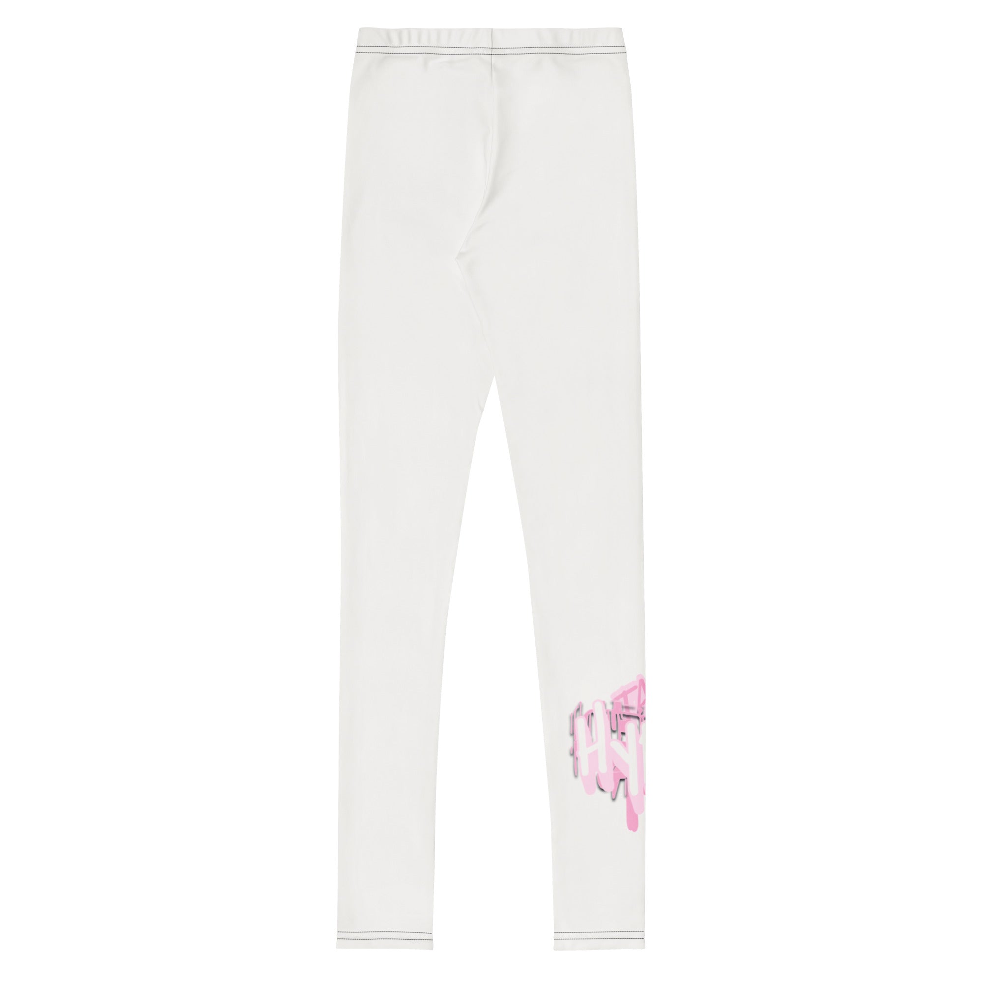Roll Gear Tap Hype Spats – Pink & White – Youth Girls, back view.