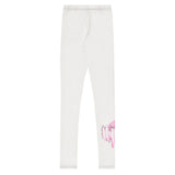 Roll Gear Tap Hype Spats - Pink & White, Youth Girls, back view.