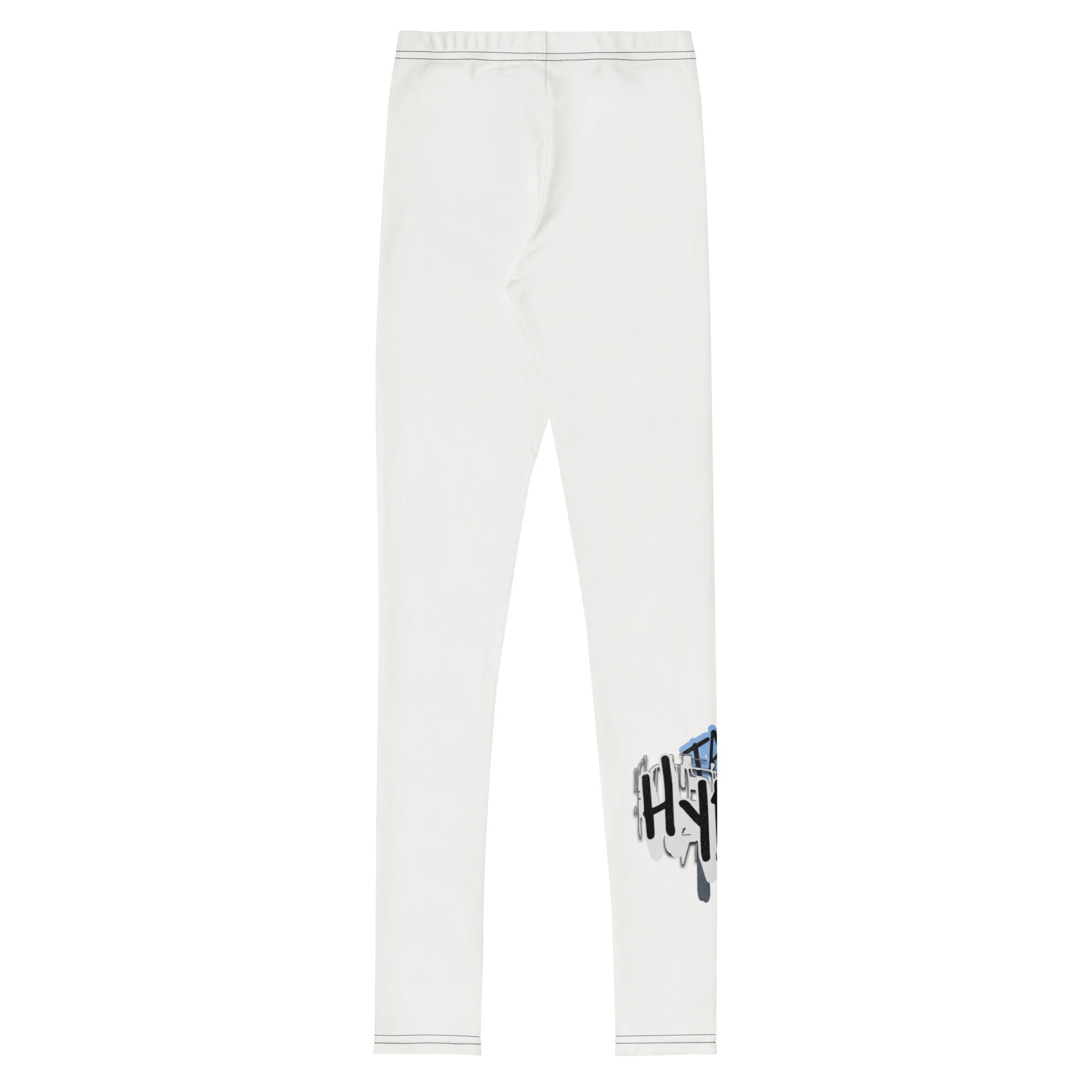 Roll Gear Tap Hype Spats – Blue & White – Youth, back view.