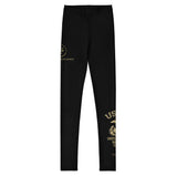 Roll Gear Youth Marines Gold Compression Spats, front view.