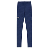Roll Gear Youth Air Force Compression Spats - Navy, front view.