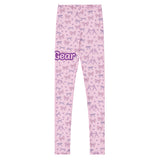 Roll Gear Girls Bow Spats - Pink, Youth, front view.