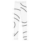 Roll Gear White Swirl Spats - White/Grey, Youth, front view.
