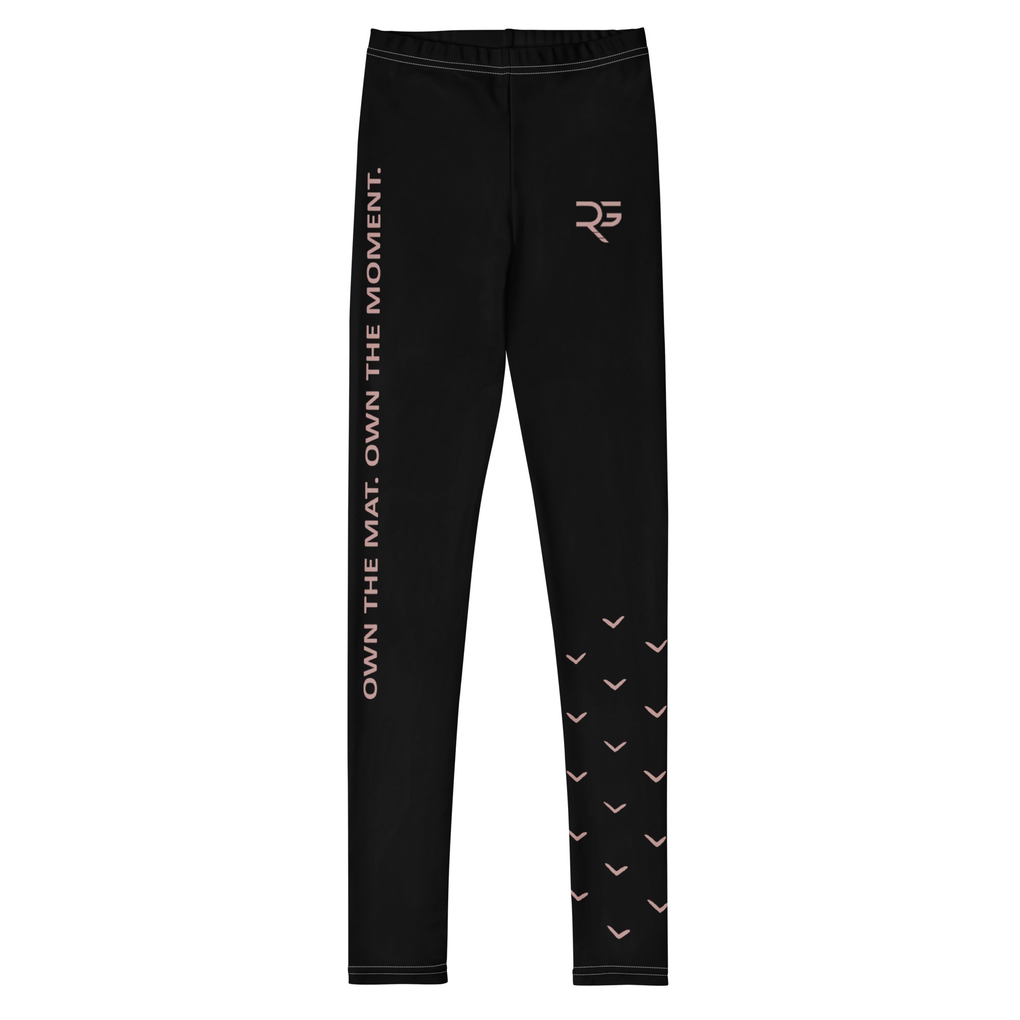 Roll Gear Girls Bows Training Spats - Pink/Black, Youth, front view.