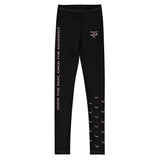 Roll Gear Girls Bows Training Spats - Pink/Black, Youth, front view.