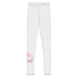Roll Gear Tap Hype Spats - Pink & White, Youth Girls, front view.