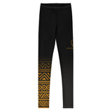 Roll Gear Lion's Pride Spats – Black & Gold – Youth, front view.